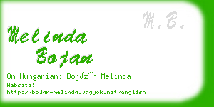 melinda bojan business card